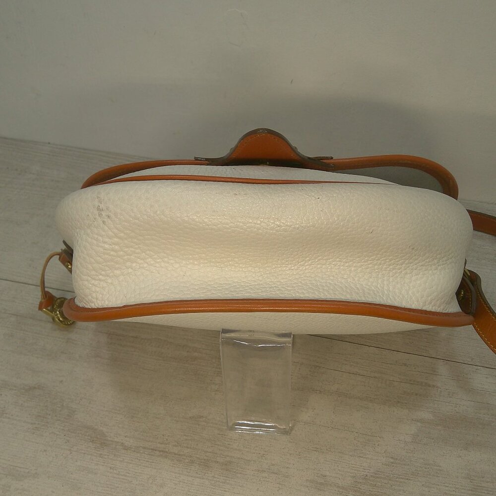 Vintage Dooney & Bourke Cavalry/Saddle Crossbody Bag Bone Leather Bag Pocketbook - Picture 7 of 14